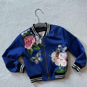 Hannah Banana size 4 butterfly bomber jacket